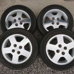 スタッドレスタイヤ ホイール付き 4本セット ダンロップ ウィンターマックス 155/65R14 三菱 純正ホイール (中古) ek、デイズルークス 等での画像