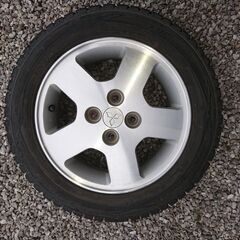 スタッドレスタイヤ ホイール付き 4本セット ダンロップ ウィンターマックス 155/65R14 三菱 純正ホイール (中古) ek、デイズルークス 等での画像