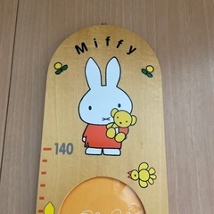 ミッフィー　写真フレーム付き身長計の画像