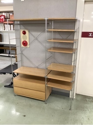 【無印良品】 ステンレスユニットシェルフ・ワードローブセット 【トレファク町田店】