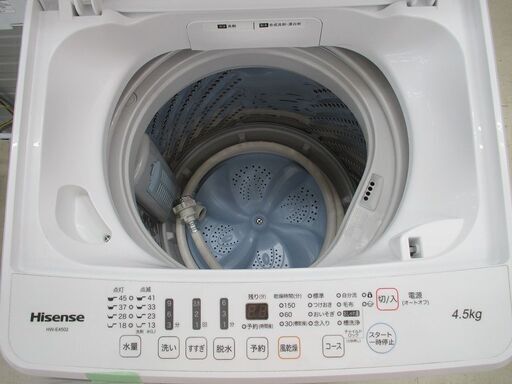 ＩＤ：Ｇ991601　ハイセンス　全自動洗濯機４．５ｋ