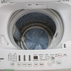 ＩＤ：Ｇ991601　ハイセンス　全自動洗濯機４．５ｋ