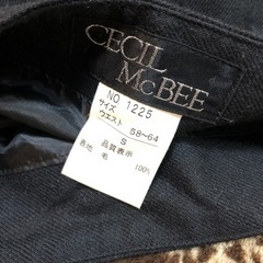 ★セシル★ベロアリボン付きプリーツスカートの画像