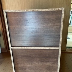 2段棚  縦置き横置き可 茶色 組み立て済の画像