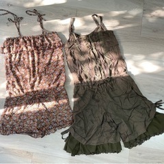 【未使用・中古】薄手ワンピース👗ショート丈ロンパースの画像