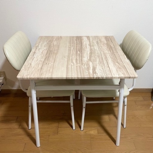 【美品】ダイニングテーブルチェアセット2人用