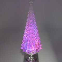 stp-1219　光るクリスマスツリー　卓上　ラメ入り　電池式　...