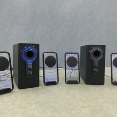 重低音　光るスピーカー　２台セット