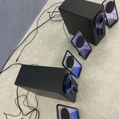 重低音　光るスピーカー　２台セットの画像