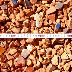 土日平日いつでも🆗 赤瓦チップ　PayPay決済も可 土囊袋詰め放題 砕石レンガ洋風ガーデニング 雑草対策に！の画像