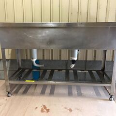 ステンレス製 2槽シンク 業務用 厨房用 幅120cm×奥行45...
