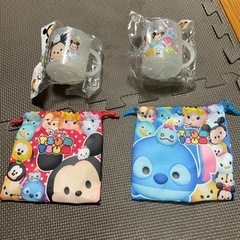 入園にいかがですか？ツムツム　巾着とコップ　セット