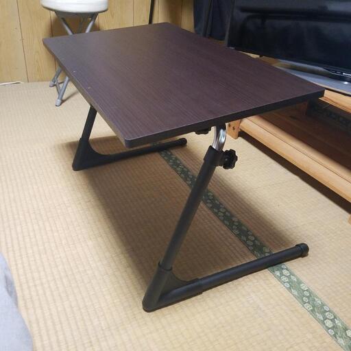 [幅69] デスク 座椅子専用デスク 昇降式テーブル 折りたたみ可能 角度調節可能 省スペース収納\n\n