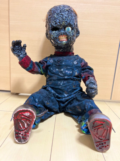 チャッキー 等身大ヘッド レプリカ 人形 黒焦げ 焼け バーンド