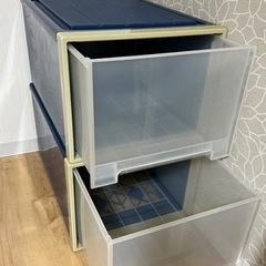 1/4までに取りに来て頂ける方限定 広々収納ケース２つセットの画像