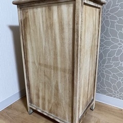 1/4までに取りに来て頂ける方限定 木製オシャレ棚 ハワイアンビンテージ チェスト 収納 天然木 アンティーク おしゃれ 3D デザインチェスト レトロ 北欧 アンティーク カントリー シンプル 西海岸の画像