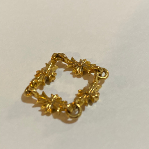 クロムハーツ　タイニーEリング　22k CHプラスダイヤリング 4P 査定済