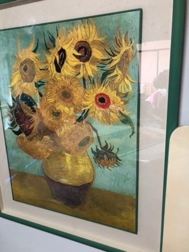 ゴッホ大きな　ひまわり　ケース入り縦110センチ