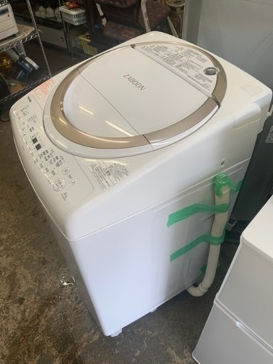 2019年製★美品 中古★東芝 ZABOON 8kg 温かザブーン洗浄!!低振動・低騒音設計 自動お掃除搭載 洗濯乾燥機【AW-8V8