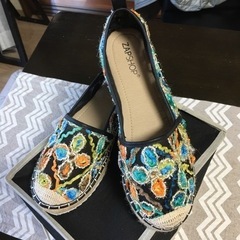 中古　スペインで購入　美品　靴　エスパドリーユ　スリッポン　23...