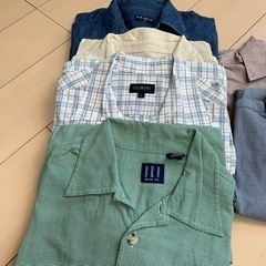 メンズシャツ　長袖2枚　半袖3枚　の画像