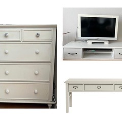 【決まりました】北欧インテリア　３点　テレビ台　北欧家具　フランフラン　テレビボード　一人暮らし　おしゃれの画像