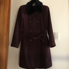 【年内で処分】襟ボア　エンジコート