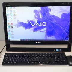 中古良品 一体型パソコン Windows10+office SONY VPCJ248FJ core i5-2450M/大容量HDD2TB/メモリ4GB/ブルーレイ/無線/21.5インチ/テレビ機能