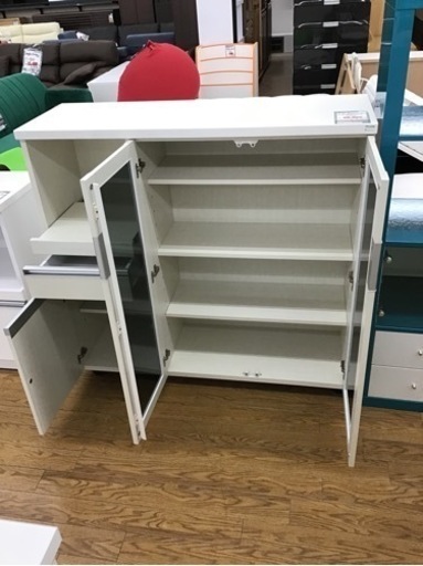 LK-42【ご来店頂ける方限定】新入荷　アウトレット　キッチン収納カウンター　白