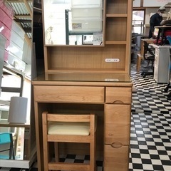 【リサイクルサービス八光　田上店　配達・設置OK】ロースト ドレッサー（スツール付） 1面鏡タイプ | ROAST DRESSER WITH STOOL