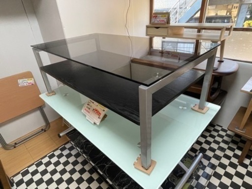 【リサイクルサービス八光　田上店　配達・設置OK】ニトリ センターテーブル ブラック NOTE2 BF-0836
