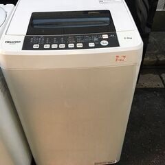 ☆中古 激安！！￥11,800！！Hisense　5.5.kg洗濯機　家電　2018年製　HW-E5502型　幅54cmｘ奥行54cmｘ高さ94cm　【BBL076】