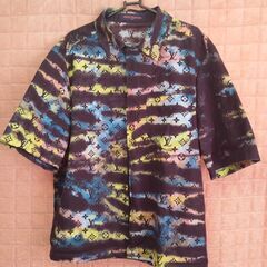 ルイヴィトン　ジップドモノグラム　タイダイシャツ　XL 美品　値下げ交渉OK