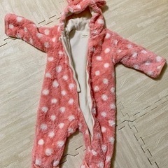 kid,s zoo ジャンプスーツ　水玉模様　女の子80cm 赤...