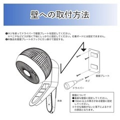 サーキュレーター(360°回転、壁掛けタイプ)の画像