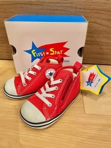新品未使用【コンバース】ファーストシューズ ベビーシューズ 子供靴 スニーカー レッド 赤