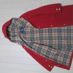 バーバリー 赤コート　M【美品】の画像