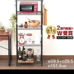 【受渡調整中】スチールラック 黒 ラック 幅60 奥行30の画像
