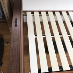 木製シングルベッド、フォームシングルマットレスの画像
