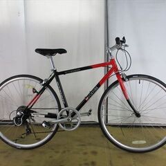 B608★11800円★整備済み スポーツ中古自転車 FORTINA　ブラックレッド【クロスバイク】