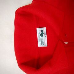 美品 LACOSTE ポロシャツ① レッド の画像