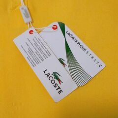 新品未使用 LACOSTE ポロシャツ② イエローの画像