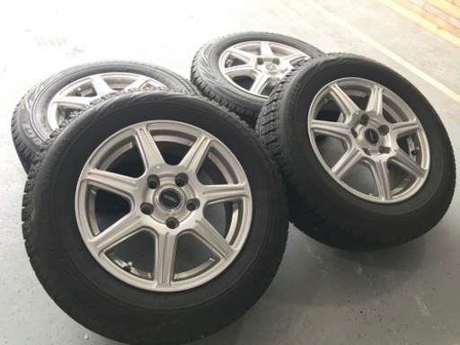 ヴォクシー ノア エスクワァイア スタッドレス バリ山 アルミホイール 195/65R15 ブリヂストン　ブリザックレボgz BLIZZAK REVO GZ 6J＋45