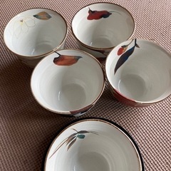 【お値下げ】漆器お茶碗　和の花5種の画像