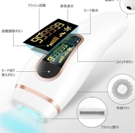 ②新品未使用 家庭脱毛器 美容 99万発 IPL