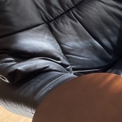 【お譲りします】オットーマン付き　本革チェア