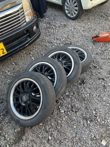 タイヤ付きアルミホイール4本セット155/65/14