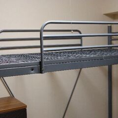 ロフトベッド(グレー)　コンセント付き