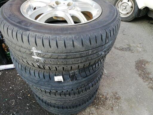 ミシュラン　１５インチタイヤとアルミホイル　４本セット　PCD100