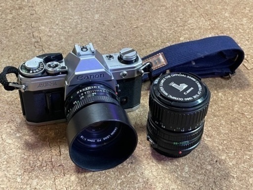 canon キャノン　AE-1 フィルム一眼レフカメラ　レンズ2本